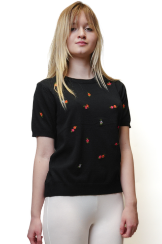 Dámsky čierny pulóver 57256