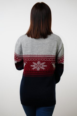 Damski norweski sweter wełniany Nera-Z – granatowy