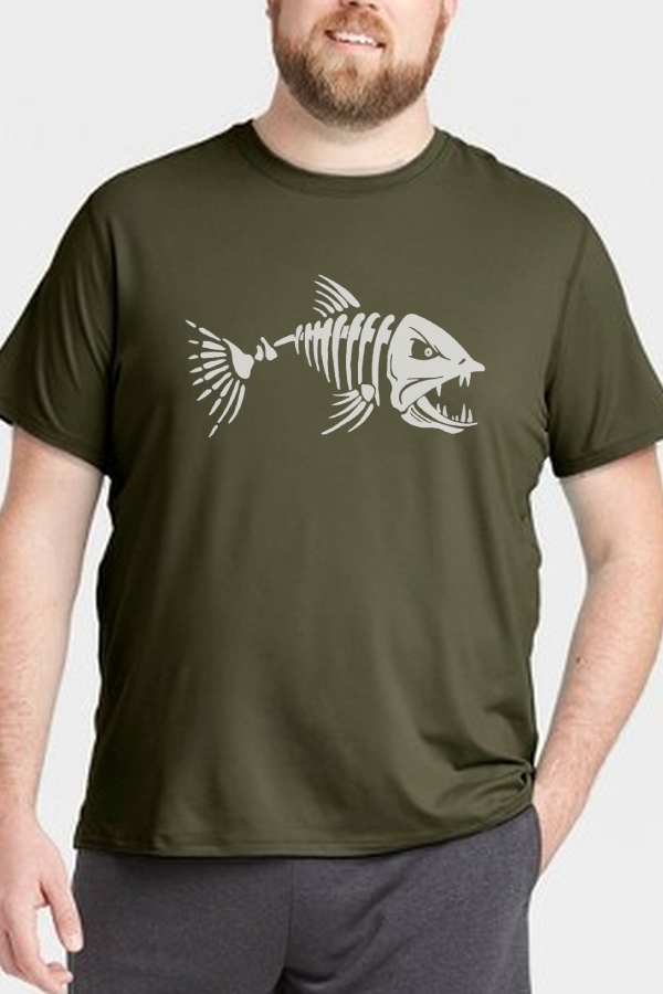 Tricou pentru pescari Fish 2 man green