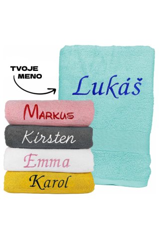 Elegantné uteráky s MENOM alebo TEXTOM