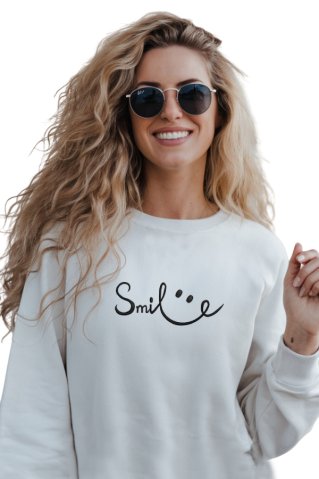 Mikina s výšivkou Smile