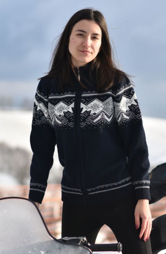 Damen Norwegerpullover Canada blau