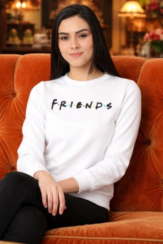 Biela dámska mikina Ewident – Friends