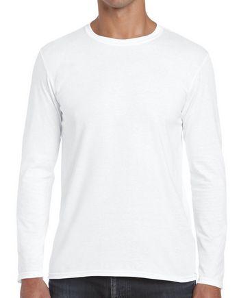 Pánske tričko dlhý rukáv 644 biela