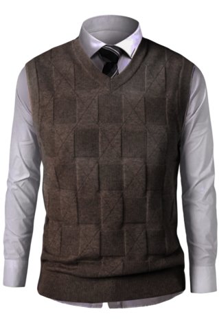 Moški rjavi brezrokavnik Riko-BB