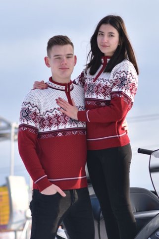 Pánsky nórsky sveter Igor-Z – bordový