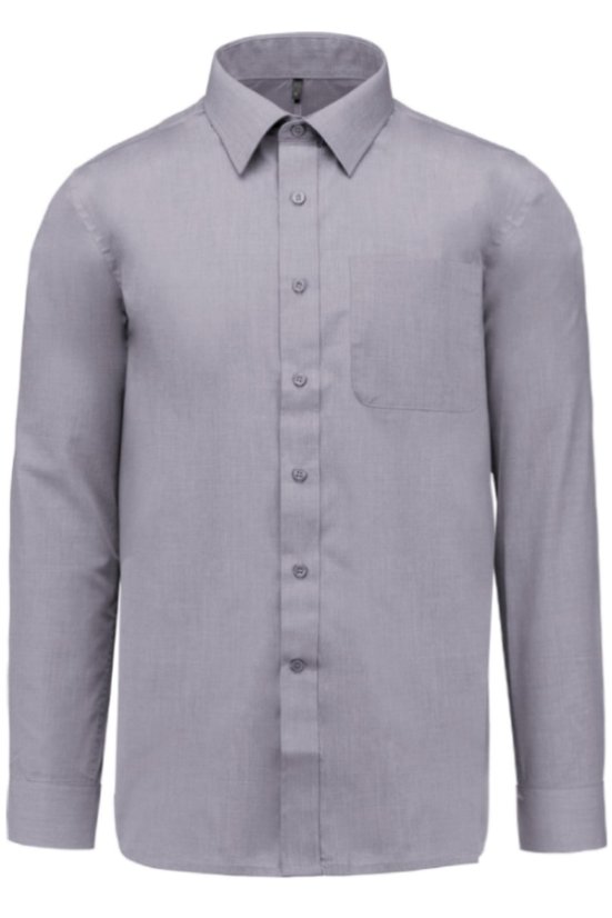 Muška siva košulja s dugim rukavima