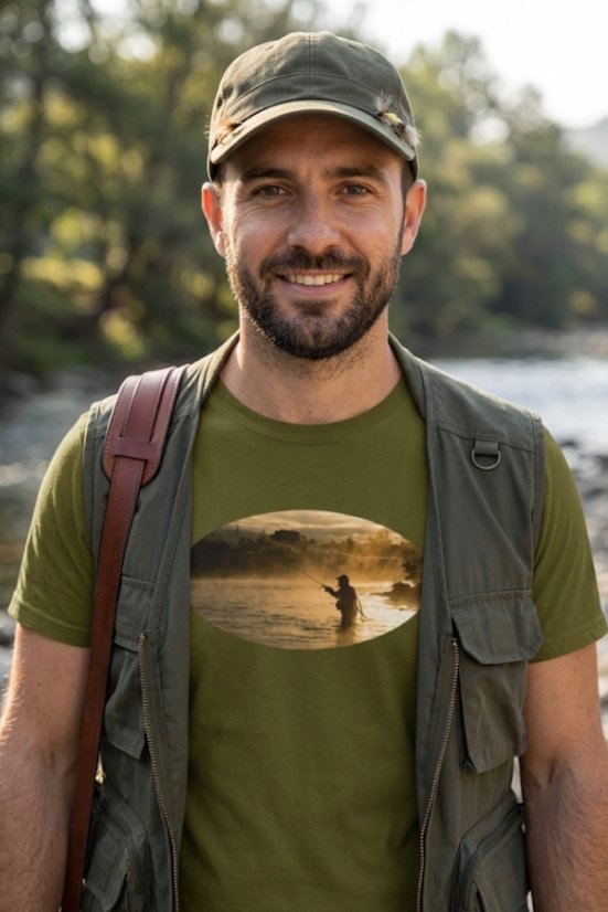 Fish4 ribolovna majica s printom zelena