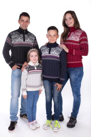 Libora-Z – damski norweski sweter dziany w bordowym kolorze