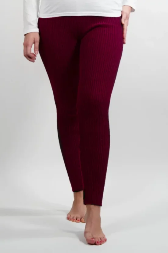 Damskie Dziane Legginsy Bordowe