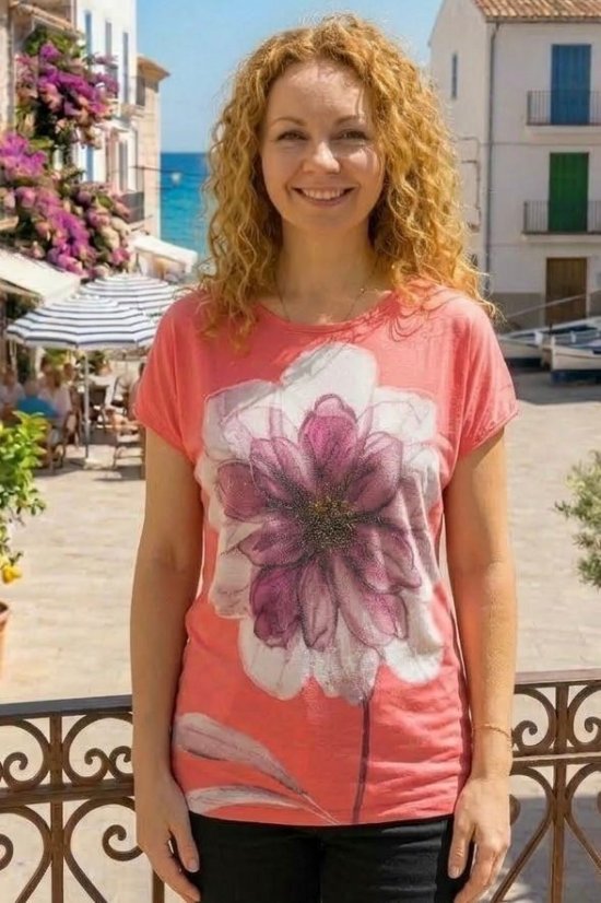Dámska lososová blúzka - jarná elegancia