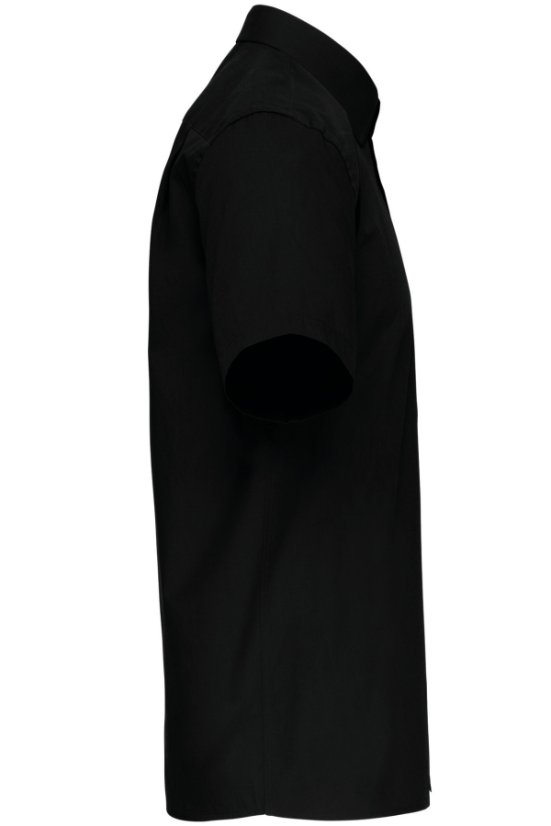 Muška crna košulja – kratki rukav, velike veličine 3XL–6XL