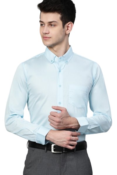 Elegantna svetlo modra moška srajca 00234