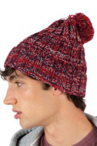 Pletena kapa 03534 unisex bordeux