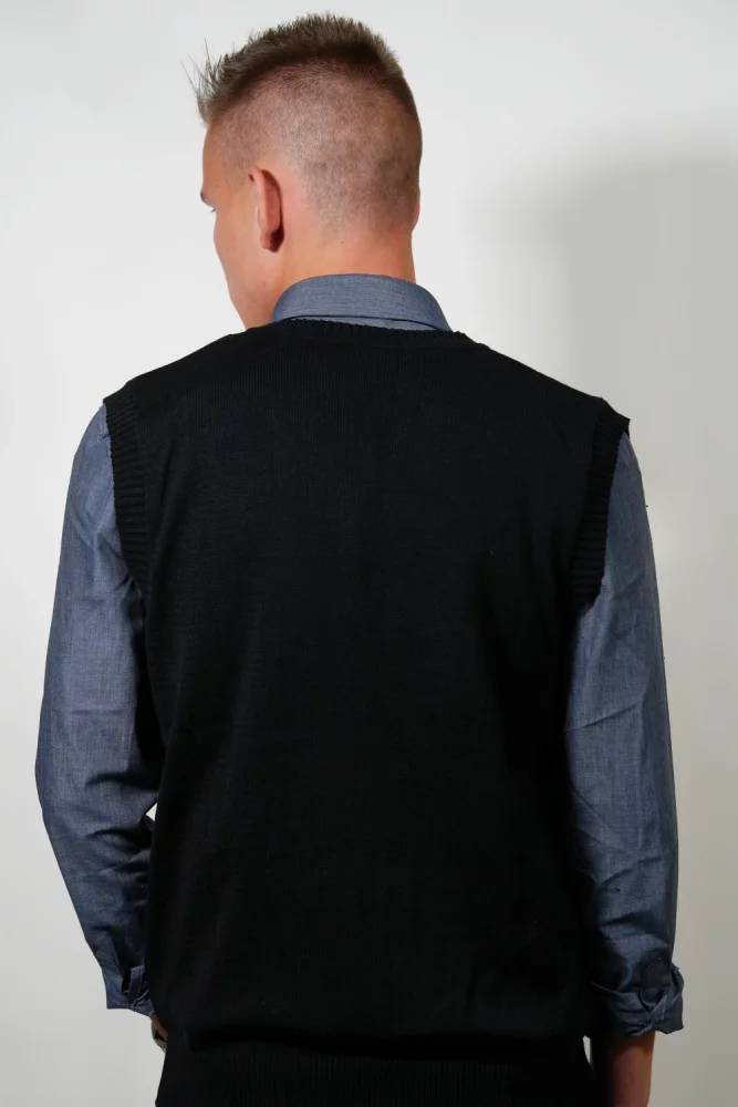 Pánská pletená vesta GonBB černá