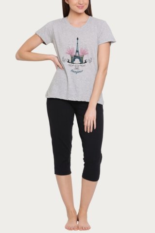 Női pizsama Eifelparis szürke
