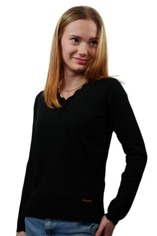 Ženski črni pulover Oka