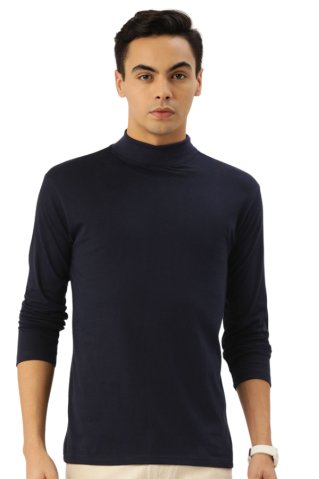 Men's mock turtleneck 461110X navy