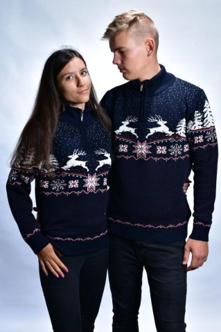 Men's sweater with deer Oliver Z blue
