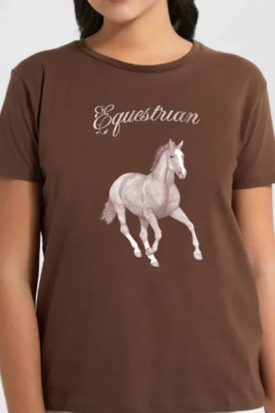 Equestrian női póló 100% pamut