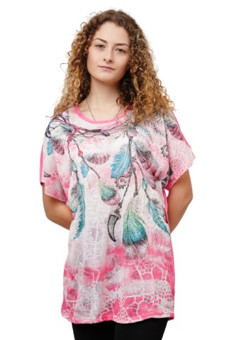 Ženska temno roza bluza JVP3005