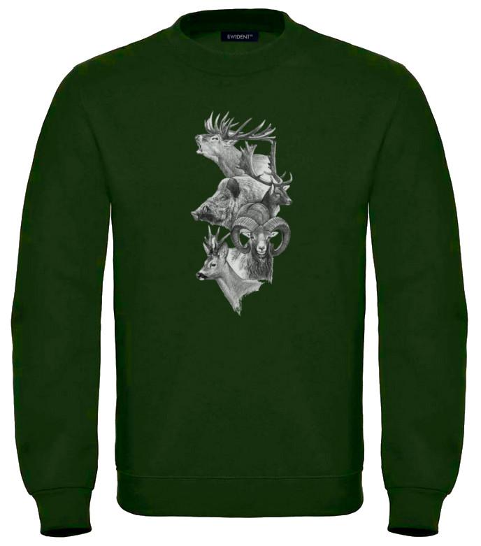 Sweatshirt for Hunters with Print WILD2 Green
