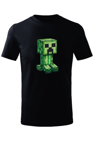 Minecraft detské čierne tričko
