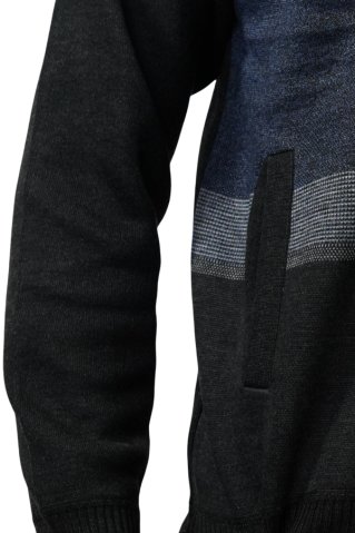 Pánsky sveter na zips grafit Bolzano