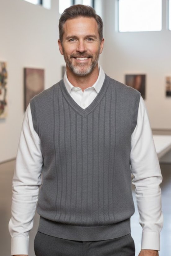 Muški pleteni prsluk GonBB grafit