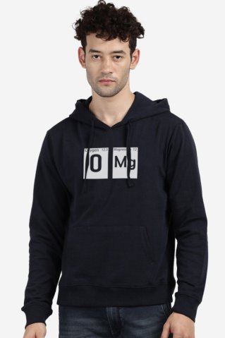 Pánska čierna mikina s kapucňou