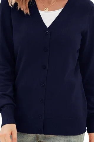 Klasična pletena jopa 00402 modra