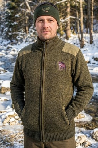 Lovački pulover Ewident Hubert AZ s vezenjem divlje svinje