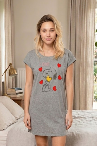 Cămașă de noapte de damă Snoopygirl gri