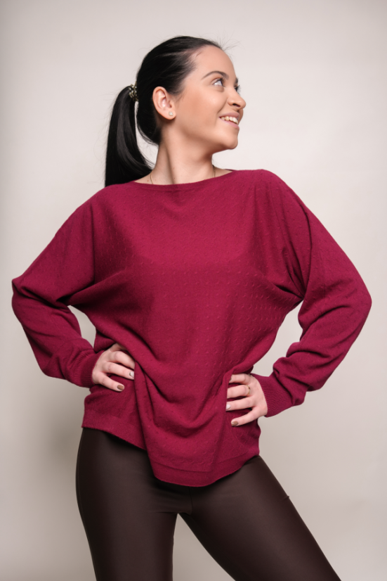 Damenpullover Daisy burgund