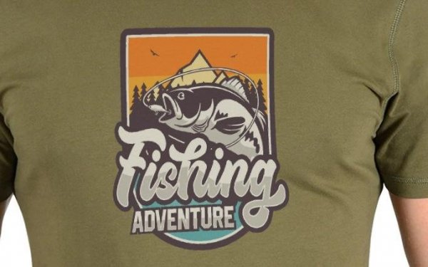 Fishadventure tričko 100% bavlna zelená