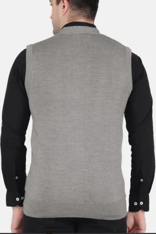 Férfi kötött mellény Riko BB beton
