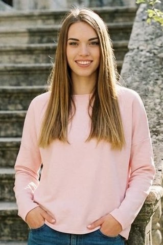 Klasična majica iz trikoja pink čolničast izrez