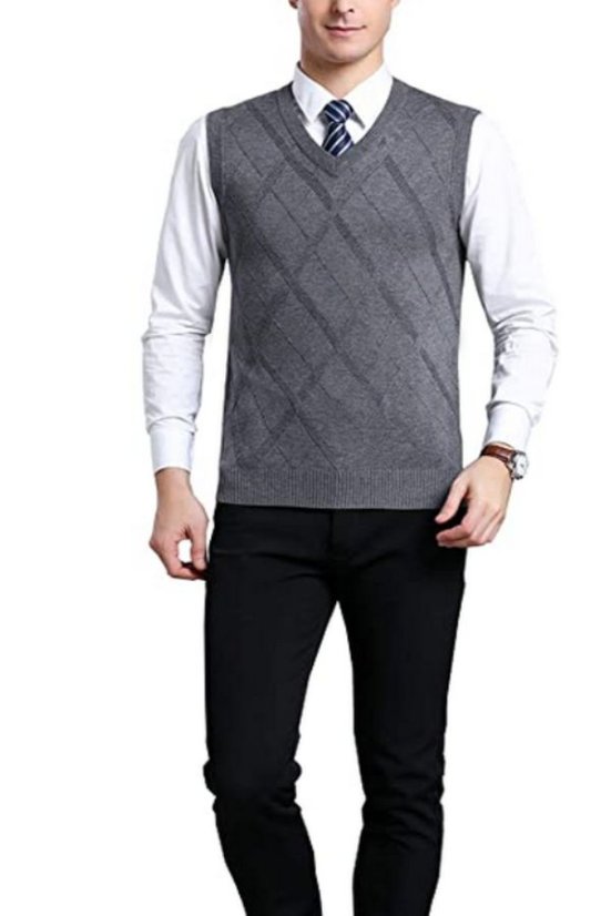 Men's Knitted Vest NovoBB Grey