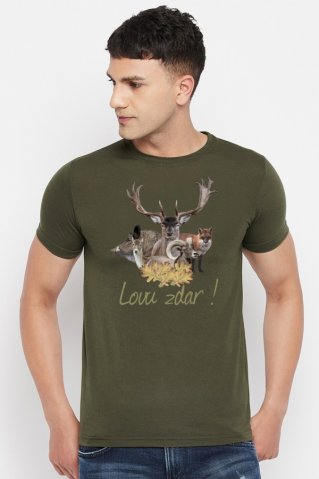 Poľovnícke tričko Ewident – Lovu zdar! (Koláž divej zveri)
