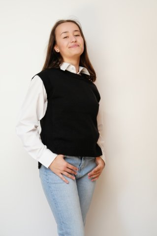 Vesta tricotata dama Nelkanegru