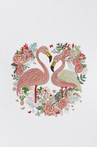 Mikina s výšivkou Flamingo