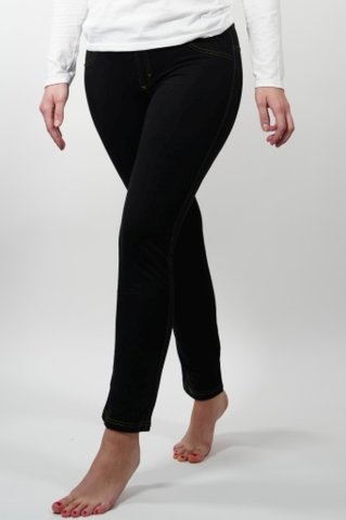 Stretch dolge hlače iz trikoja SP011 črna