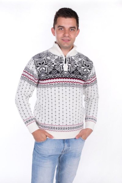 Pánsky vlnený sveter s nórskym vzorom Libor Z