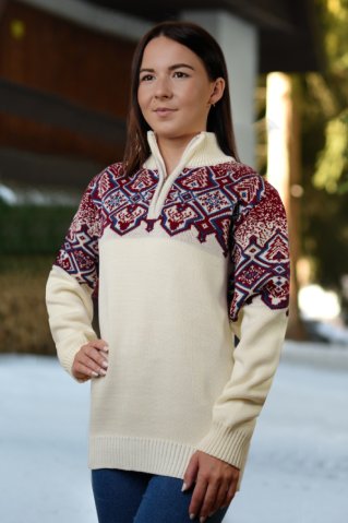 Natur Damen Norweger-Pullover – Winti-Z