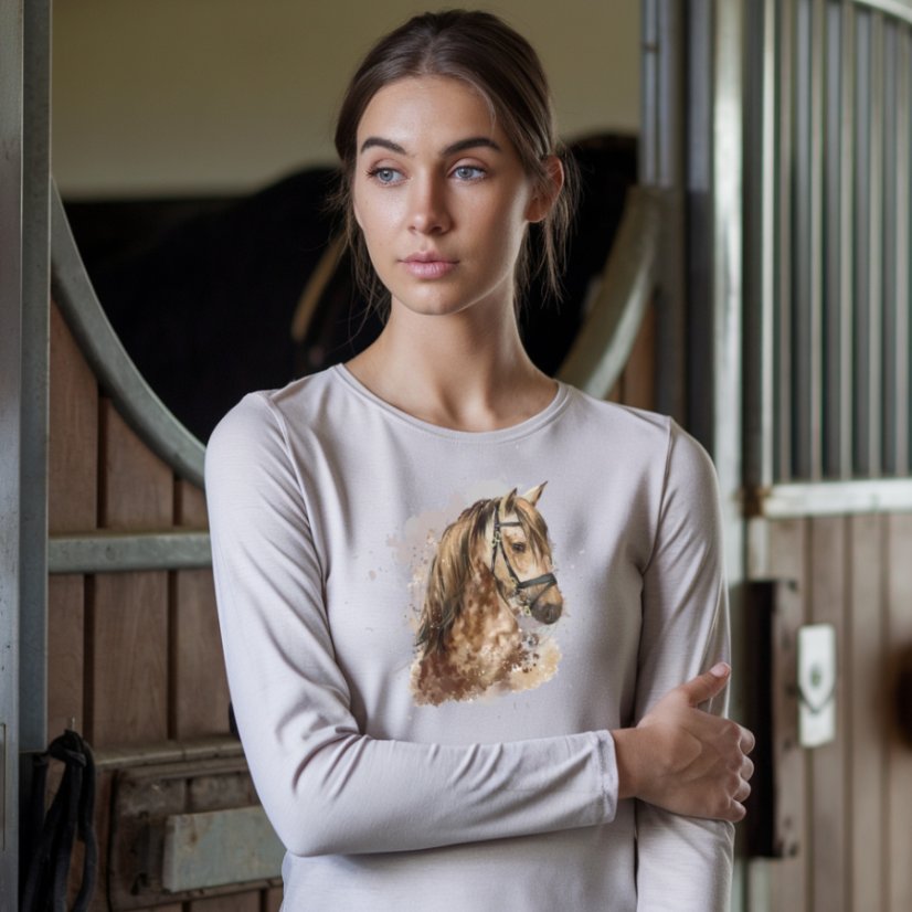 Ženska majica s motivom konja – bijela