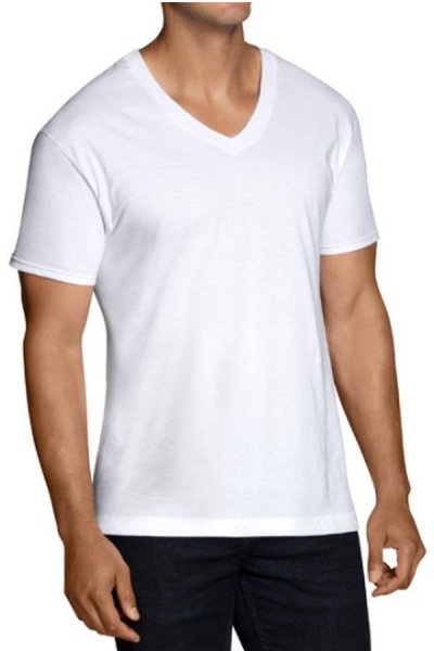 Elasztikus férfi póló 32516X 92% pamut - 8% elasztán fehér