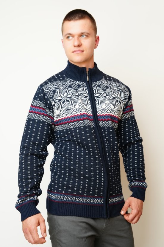 Muški vuneni džemper s norveškim uzorkom LIBOR AZ