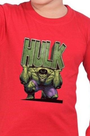 Hulk červené dětské tričko
