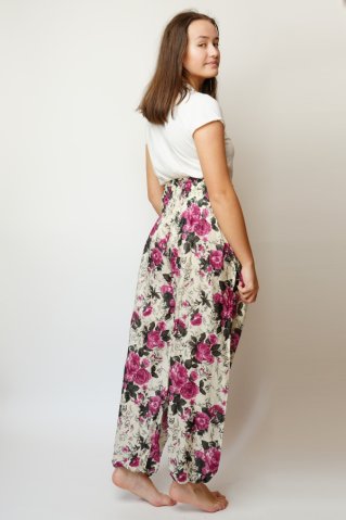 Nohavice Aladinky India fiala