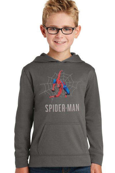 Spiderman dětská tmavé šedá mikina pro děti Spidernet